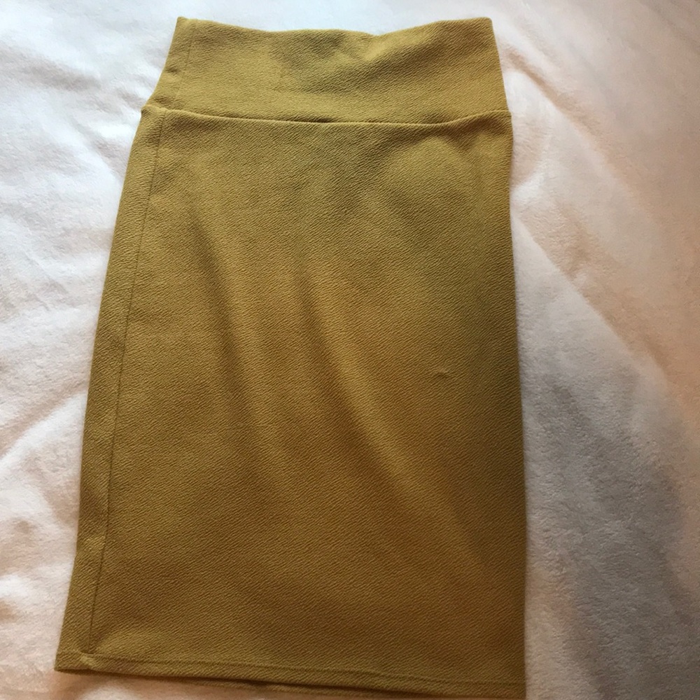 Pencil skirt mustard yellow